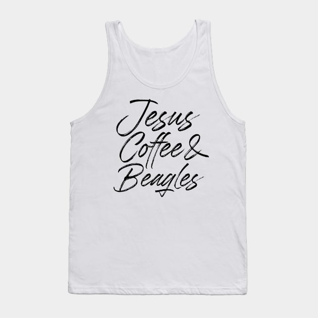 Jesus coffee & beagles. Perfect present for mother dad friend him or her Tank Top by SerenityByAlex